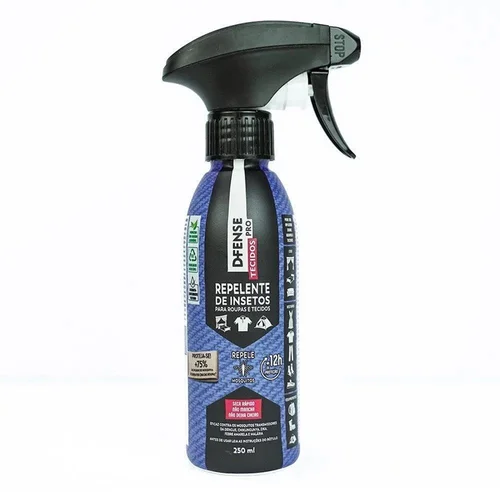 Repelente De Insetos Para Roupas E Tecidos Dfense Pro 12 Horas De Proteção Spray 250ml