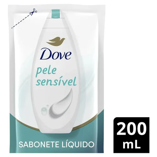 Sabonete Líquido Dove Pele Sensível Refil 200ml