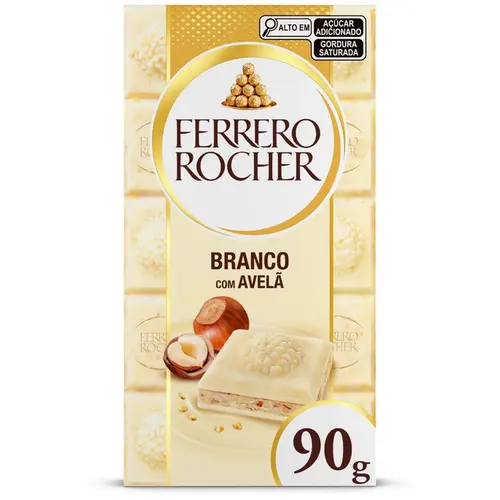 Chocolate Barra Ferrero Rocher Branco 90G