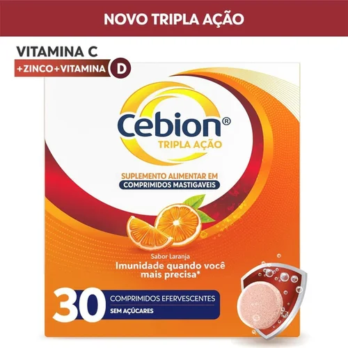 Cebion Eferv Laranja 1G 30Cpr Tripla Acao