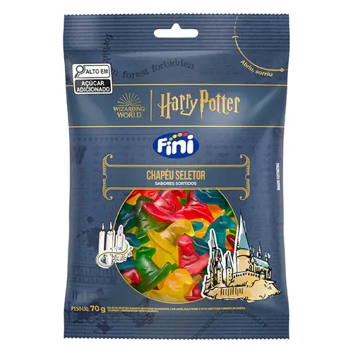 Bala Gel Fini Harry Potter Chapeu 70G