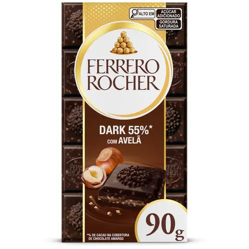 Chocolate Barra Ferrero Rocher Ao Dark 90G