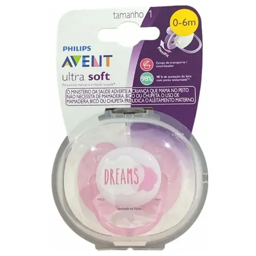 Chupeta Philips Avent Ultra Soft 0 A 6 Meses Dreams