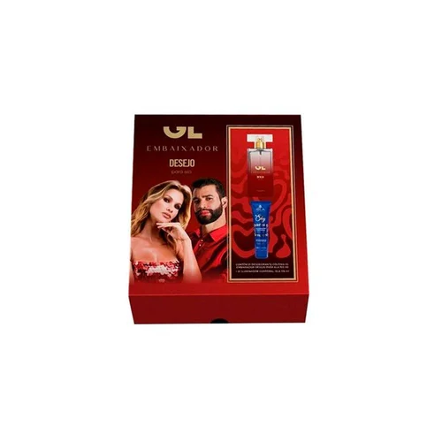 Kit Perfume Feminino Eau de Colônia Gusttavo Lima Embaixador Desejo 100ml+Iluminador Corporal
