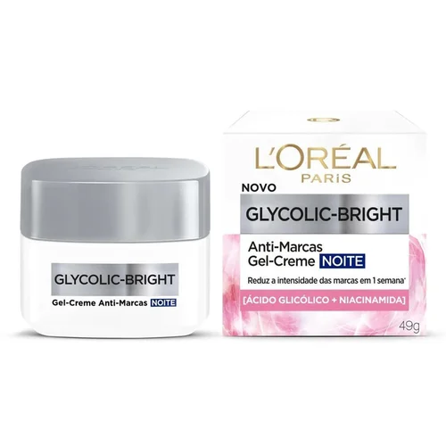 Creme Anti Marcas Noturno Loréal Paris Glycolic Bright 49G