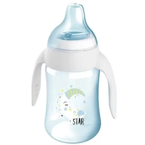 Copo Antivazamento Lolly Star 250Ml Azul
