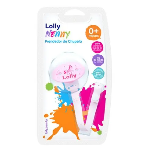 Prendedor De Chupeta Lolly 7071 Tip Rosa