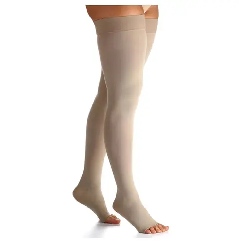 Meia Sigvaris Select Comfort Premium Meia Coxa Gg3 20/30 Pé Aberto Natural