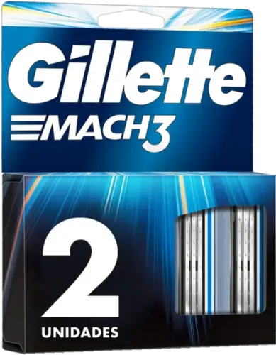 Carga Para Aparelho de Barbear Gillette Mach3 Regular 2 Unidades