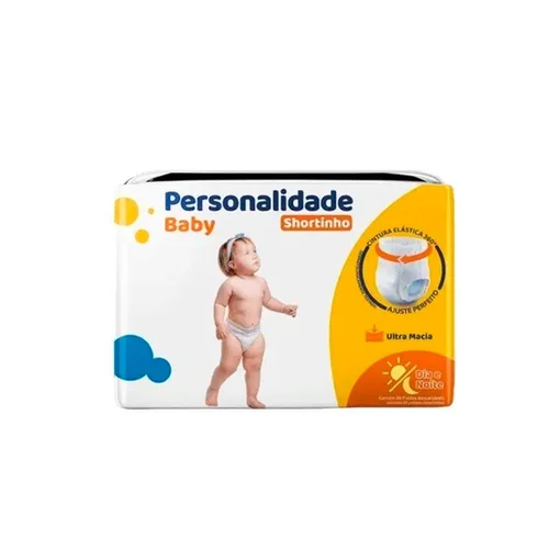 Fralda Personalidade Baby Shortinho Mega Xxg 22Un