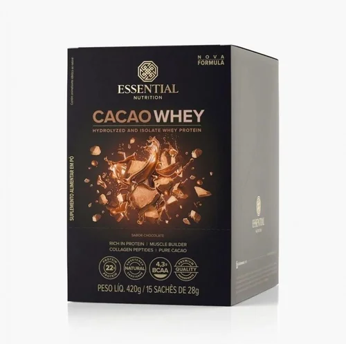 Cacao Whey Essential Com 15 Sachês 420G