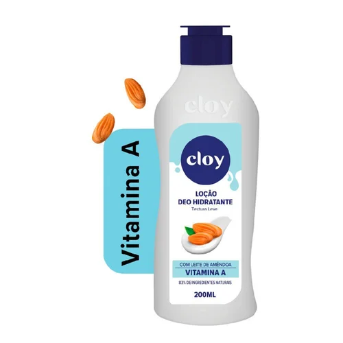 Hidratante Corporal Gel Creme Cloy Vitamina A 200ml