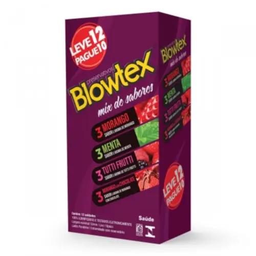 Preservativo Mix De Sabores Blowtex Leve 12 Pague 10 Unidades