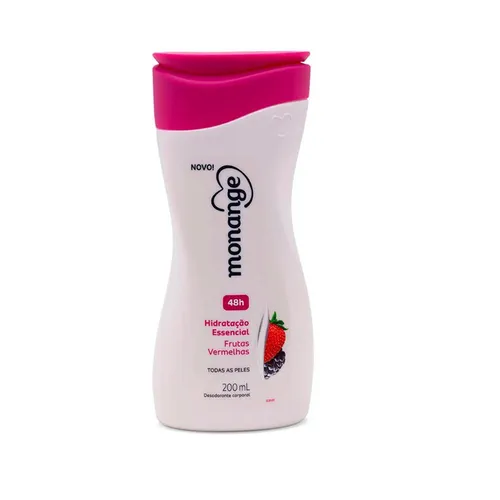 Loção Hidratante Corporal Monange Hidratação Essencial Frutas Vermelhas 200ml