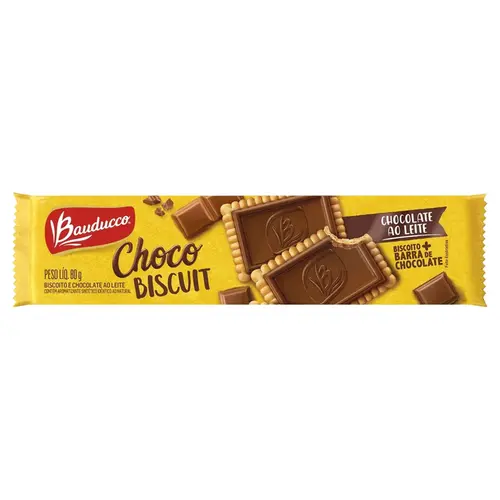 Chocolate Biscuit Bauducco Ao Leite 80G