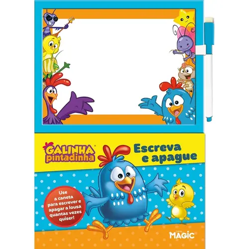Lousa Magica Galinha Pintadinha Escreva E Apague