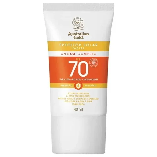 Protetor Solar Antioxidante Facial Australian Gold Fps70 40Ml