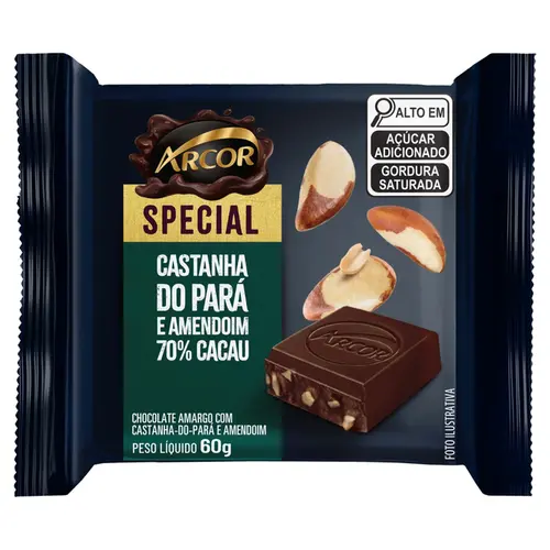 Chocolate Arcor Special Amargo 70% 60G