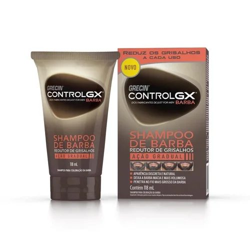 Shampoo Para Barba Redutor De Grisalhos Grecin Control Gx 118Ml