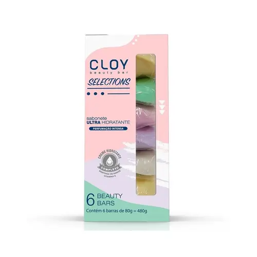 Kit Sabonete em Barra Creme Cloy Sortidos 6 Unidades