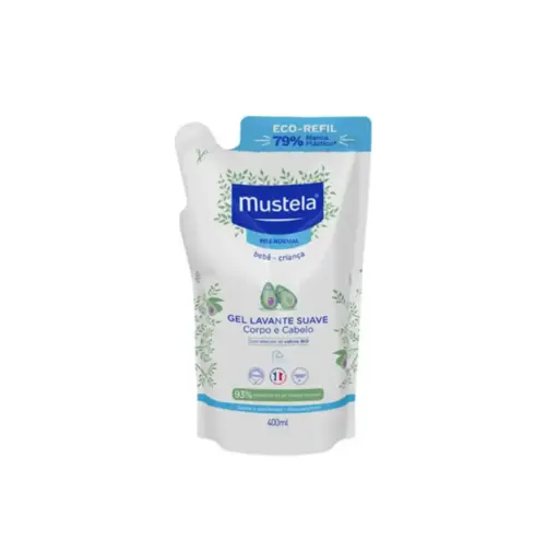Gel Lavante Para Bebê Mustela Refil 400Ml