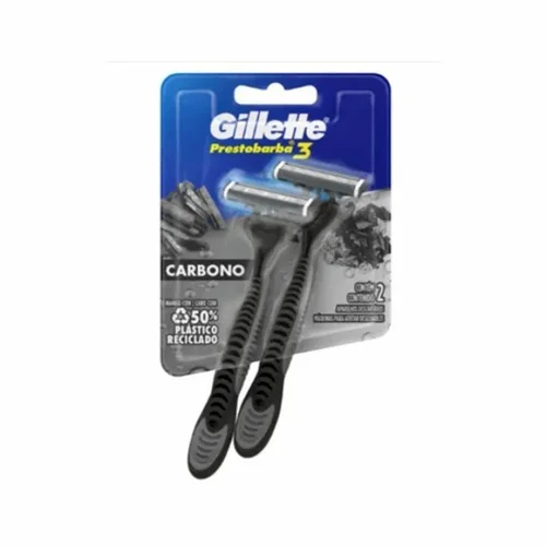 Aparelho de Barbear Gillette Prestobarba3 Carbono 2 Unidades