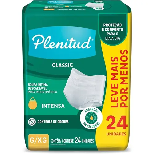 Roupa Intima Plenitud Classic G/Xg 24Un