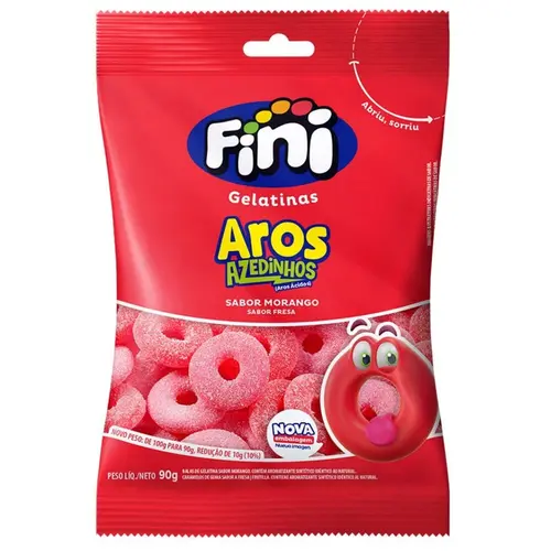Bala Gel Fini Aros Azedinhos 90G