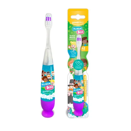 Escova Dental Powerdent Infantil Flash Mundo Bita