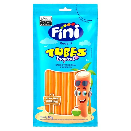 Bala Gel Fini Tubes Tropical 80G