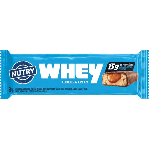 Barra De Proteína Nutry Whey Cookies E Cream 50G