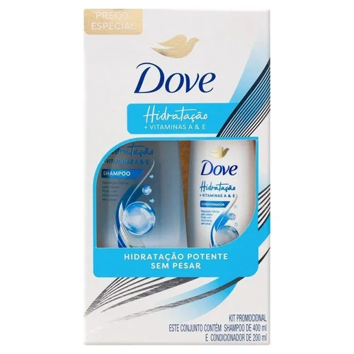 Kit Dove Hidratação Shampoo 350ml + Condicionador 175ml